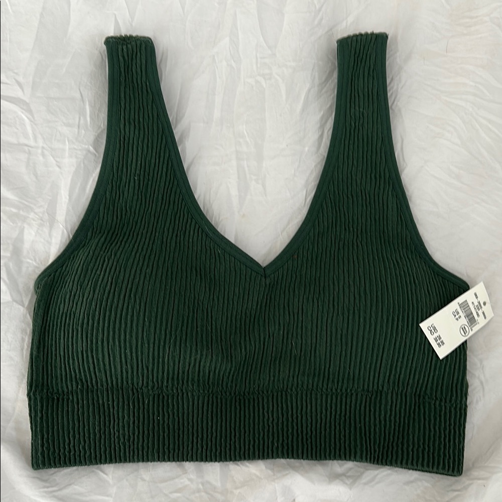 Aerie Green Ribbed Women's bra